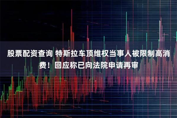 股票配资查询 特斯拉车顶维权当事人被限制高消费！回应称已向法院申请再审